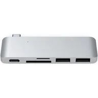 Huby USB - Satechi HUB USB Satechi USB-C USB-C + 2x USB-A + microSD + SD Srebrny ST-TCUPS - miniaturka - grafika 1