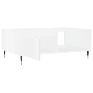 Stolik kawowy, biały, 90x60x35 cm, materiał drewnopochodny Lumarko! - Ławy i stoliki kawowe - miniaturka - grafika 5