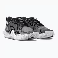 Buty sportowe męskie - Buty koszykarskie Under Armour Spawn 6 mod gray/black/black - miniaturka - grafika 1