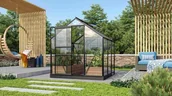 Szklarnie ogrodowe - VITAVIA szklarnia VENUS 3800 szkło 3 mm czarne - miniaturka - grafika 1
