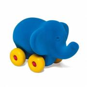 Zabawki interaktywne dla dzieci - Rubbabu Rubbabu Słoń Pojazd Sensoryczny Niebieski - miniaturka - grafika 1