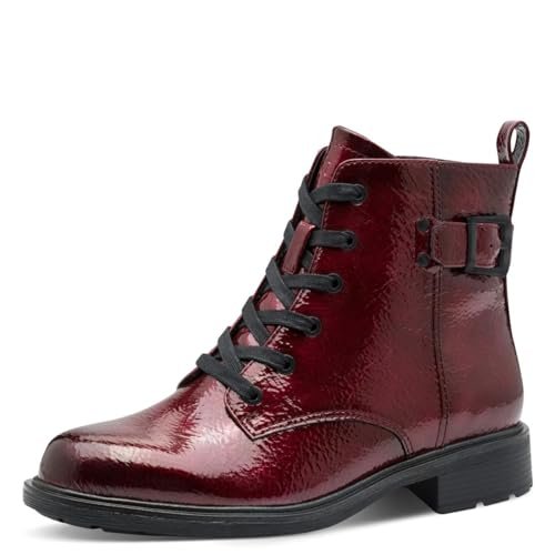 Jana Damskie kozaki Lace Boot Flat wegańskie, modne kozaki, VINO Patent, 39 EU, Vino Patent, 39 EU