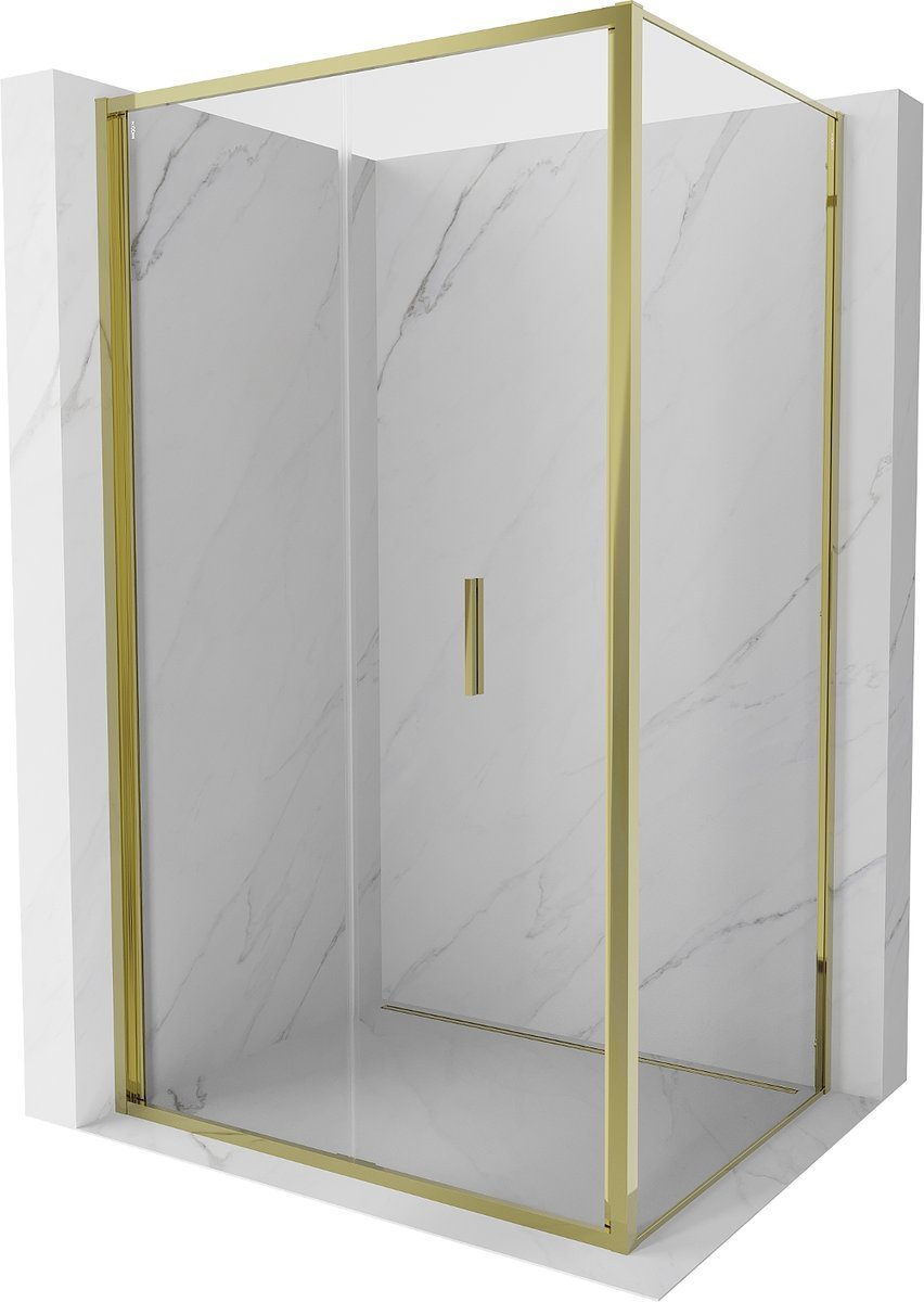 Mexen Exo kabina prysznicowa składana 75 x 110 cm, transparent, złota - 816-075-110-50-00