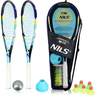 Zestaw Rakietki Paletki Do Badmintona + Lotki 5w1 - Badminton - miniaturka - grafika 1