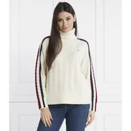 Swetry damskie - Tommy Hilfiger Golf GLOBAL | Regular Fit | z dodatkiem wełny - miniaturka - grafika 1