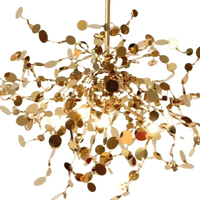 Lampa wisząca, nowoczesny design, technologia LED, 1 złota główka