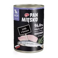 Mokra karma dla kotów - Pan Mięsko Karma mokra dla kota Indyk z łososiem 400 g - miniaturka - grafika 1
