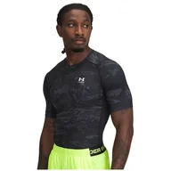 Koszulki sportowe męskie - Męska koszulka Under Armour HG Armour Printed SS Rozmiar: XXL / Kolor: czarny - miniaturka - grafika 1