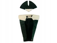 Maskotki i pluszaki - ZIMOWY ZESTAW DLA HOBBY HORSE A3: DERKA I NAUSZNIKI - ZIELONY, FUTERKO - miniaturka - grafika 1