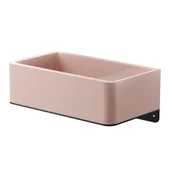 Umywalki - Massi Umywalka z kamienia syntetycznego nablatowa / wisząca prostokątna różowa 43 cm x 25 cm EVELIA Pink - miniaturka - grafika 1