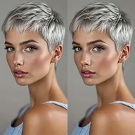 Pozostałe akcesoria fryzjerskie - TEMU Elegancka Peruka Bez Kleju, Krótka Szara z Grzywką, Warstwowa, Prosta Fryzura Cut, Peruńska, 6", Gęstość 150%, Idealna na Święta i Imprezy - miniaturka - grafika 1
