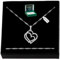 Biżuteria dla dzieci - NASZYJNIK SERCE Z CYRKONIAMI SREBRO 925 NA PREZENT - miniaturka - grafika 1