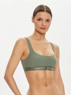 Stroje kąpielowe - Tommy Hilfiger Góra od bikini UW0UW04108 Zielony - miniaturka - grafika 1