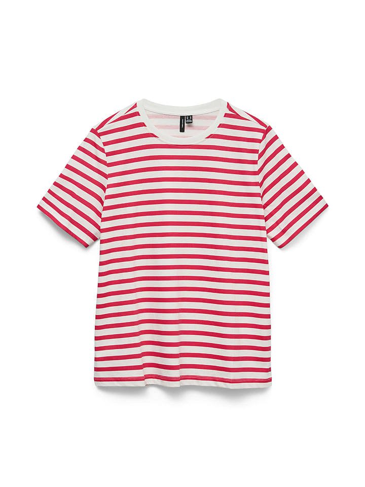 Vero Moda Koszulka w kolorze biało-czerwonym