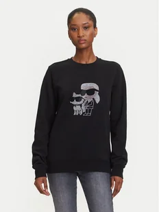 KARL LAGERFELD Bluza A3W20069 Czarny Regular Fit - Bluzy damskie - miniaturka - grafika 1