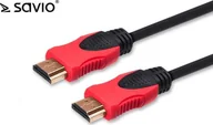 Kable komputerowe i do monitorów - Kabel Savio HDMI - HDMI 7.5m czerwony SAVIO CL-140 - miniaturka - grafika 1
