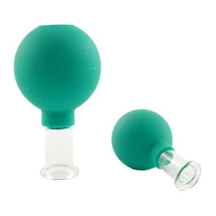 Bańka gumowo-szklana do masażu próżniowego twarzy - 2,5 cm - 1 szt. - Akcesoria medycyny naturalnej - miniaturka - grafika 1