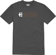 Koszulki męskie - t-shirt męski ETNIES ECORP TEE Dark Grey/White - miniaturka - grafika 1