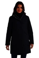 Płaszcze damskie - killtec Damski Parka/wodoodporny płaszcz z odpinanym kapturem Damen Funktionsparka, Dunkelnavy, 44, 43284-000 - miniaturka - grafika 1