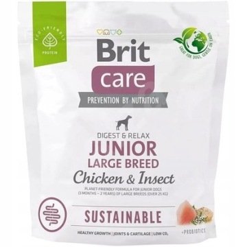 Brit Care Dog Sustainable Junior LargeChicken Insect 1kg