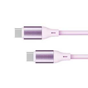 Kabel USB typu C - USB typu C 100 W 1 m silikonowy różowy Kruger&Matz Basic - Kable USB - miniaturka - grafika 1