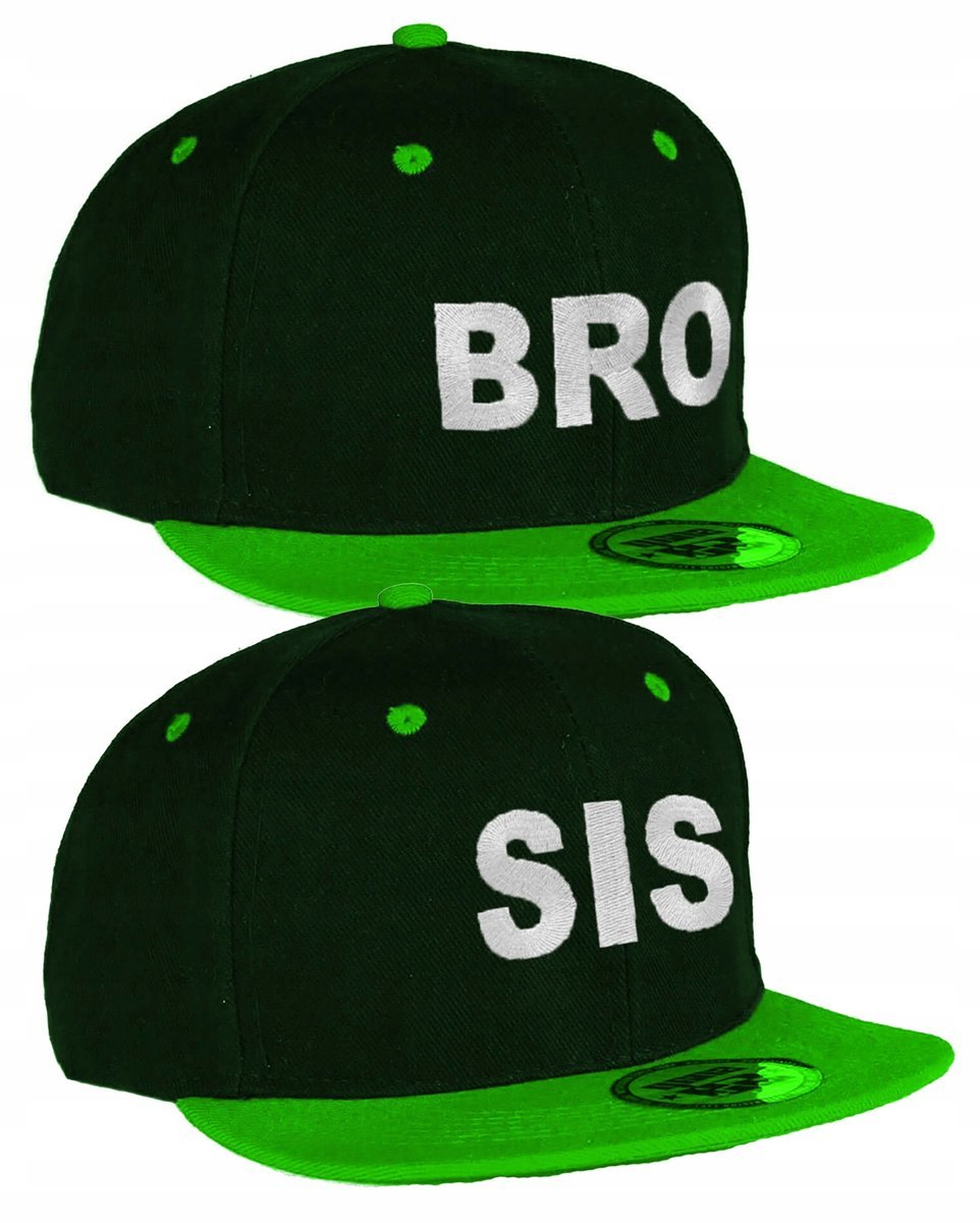 Zestaw Czapka Zielony Daszek Prosty HAFT SIS BRO