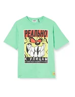 Koszulki męskie - Koton Tasmanian Devil Oversized Licenced Printed T-Shirt męski, Zielony (787), S - miniaturka - grafika 1