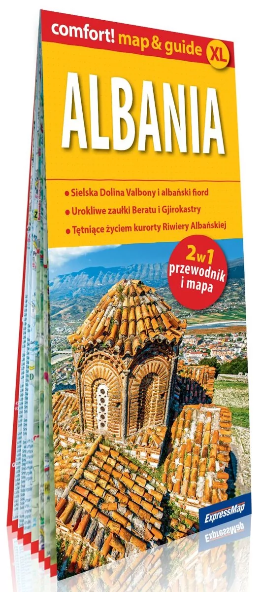 Albania 2w1, 1:320 000- Księgarnie ArtTarvel: KRAKÓW - ŁÓDŹ - POZNAŃ - WARSZAWA Expressmap