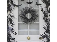 Halloween - Dekoracja wisząca Wieniec halloweenowy - 45 cm - 1 szt. - miniaturka - grafika 1