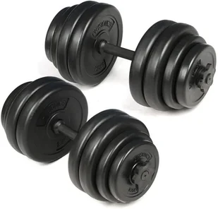 Master Physionics Hsta05/B Zestaw Hantli Krótkich, 30 Kg, Czarna Sztanga - Hantle i ciężarki - miniaturka - grafika 1