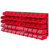 Pozostałe wyposażenie warsztatu - Tablica warsztatowa Lokke 50 elementów 116 x 39 cm, czerwona - miniaturka - grafika 1