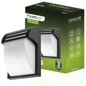 Lampy ogrodowe - LAMPA ELEWACYJNA LED E27 ZEWNĘTRZNA ŚCIENNA CZARNA KINKIET OGRODOWY - miniaturka - grafika 1