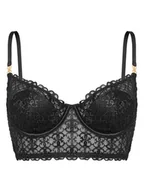 Biustonosze - Guess Biustonosz z fiszbiną O5BC14 K1760 Czarny - miniaturka - grafika 1