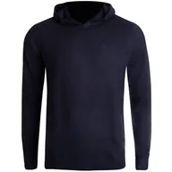 Swetry męskie - Tommy Hilfiger Męski Sweter Z Kapturem Oh Hoodie Knit Granatowy Um0Um02628 Dw5 M - miniaturka - grafika 1