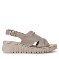 Sandały damskie - Sandały Lasocki WB-BRIGITTE-02 Beżowy - miniaturka - grafika 1