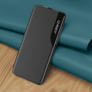 Eco Leather View Case elegancki futerał etui z klapką i funkcją podstawki Samsung Galaxy S22+ (S22 Plus) czarny - Etui i futerały do telefonów - miniaturka - grafika 9