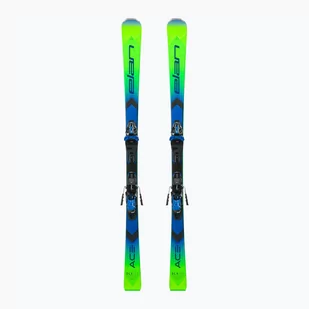 Narty zjazdowe Elan Ace SLX Fusion + EMX 12 zielono-niebieskie AAKHRD21 164 cm - Narty - miniaturka - grafika 1