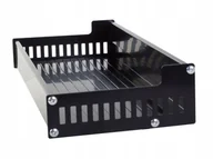 Półki łazienkowe - Półka Aluminium Malowana Proszkowo Czarna Łazienka - miniaturka - grafika 1