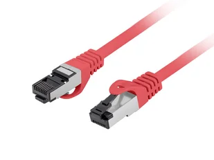 Patchcord Lanberg S/FTP kat.8.1 0,5m LSZH CU fluke passed czerwony - Patchcordy - miniaturka - grafika 1
