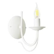 Lampy ścienne - Lampex Kinkiet Candle, biały, 60W - miniaturka - grafika 1