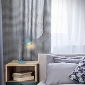 Lampy stojące - Briloner Lampa stołowa Skriva, oprawa GU10, gołębi niebieski - miniaturka - grafika 1