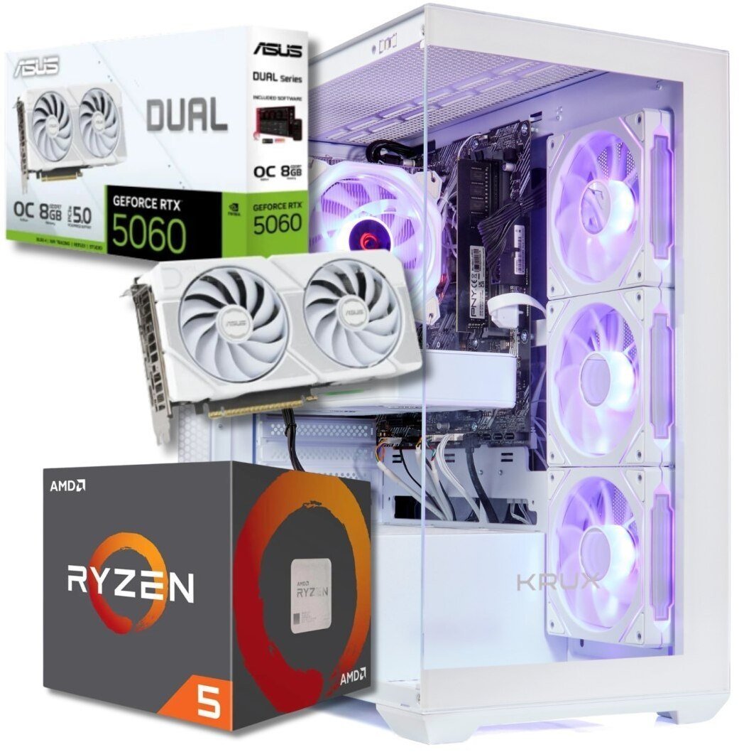 BSG Komputer BSG Raptor V50 AMD Ryzen 5 NVIDIA GeForce RTX 5060 16GB DDR4 512GB SSD Windows 11 bsg_5060_ Gracza Grania Szybki Wydajny Domu