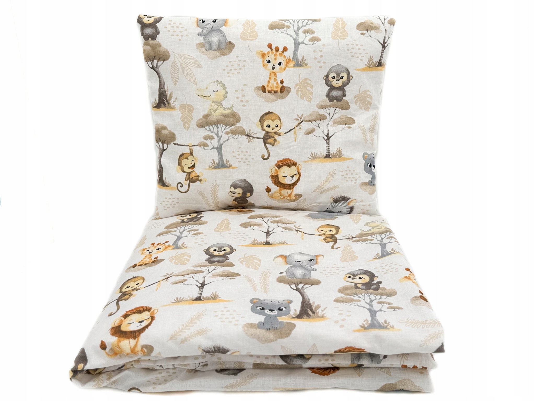 Komplet Pościel 2 Elementy Poduszka Kołdra Z Wypełnieniem Bawełna 100x135CM