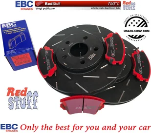Przednie CERAMICZNE klocki Red Stuff + NACINANE tarcze hamulcowe 321mm EBC seria USR Chevrolet Camaro 3,6 V6 -2015 - Tarcze hamulcowe - miniaturka - grafika 2