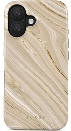 Burga Etui Full Glam Tough Magnetic do iPhone 16, beżowe wzorzyste - Etui i futerały do telefonów - miniaturka - grafika 1