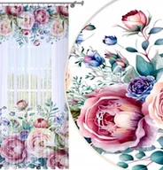 Firany - FIRANA GOTOWA 140x250 WOAL BARWIONA WZÓR NA ŻABKI 201 - miniaturka - grafika 1