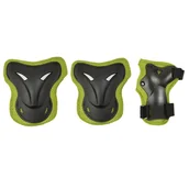 Ochraniacze - Smj sport sport Ochraniacze zestaw BS-P003 czarno/zielone r L 13942 - miniaturka - grafika 1