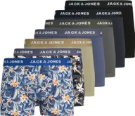 Majtki męskie - JACK&JONES bokserki męskie, 7-pak - JACMASON FLOWER TRUNKS, kwiatowe, logo w pasie zielony/niebieski/czarny S - miniaturka - grafika 1