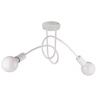 Lampy sufitowe - Inne Plafon LAMPA sufitowa VEN W-LOOP/2 WH metalowa OPRAWA pręty loft białe VEN W-LOOP/2 WH - miniaturka - grafika 1