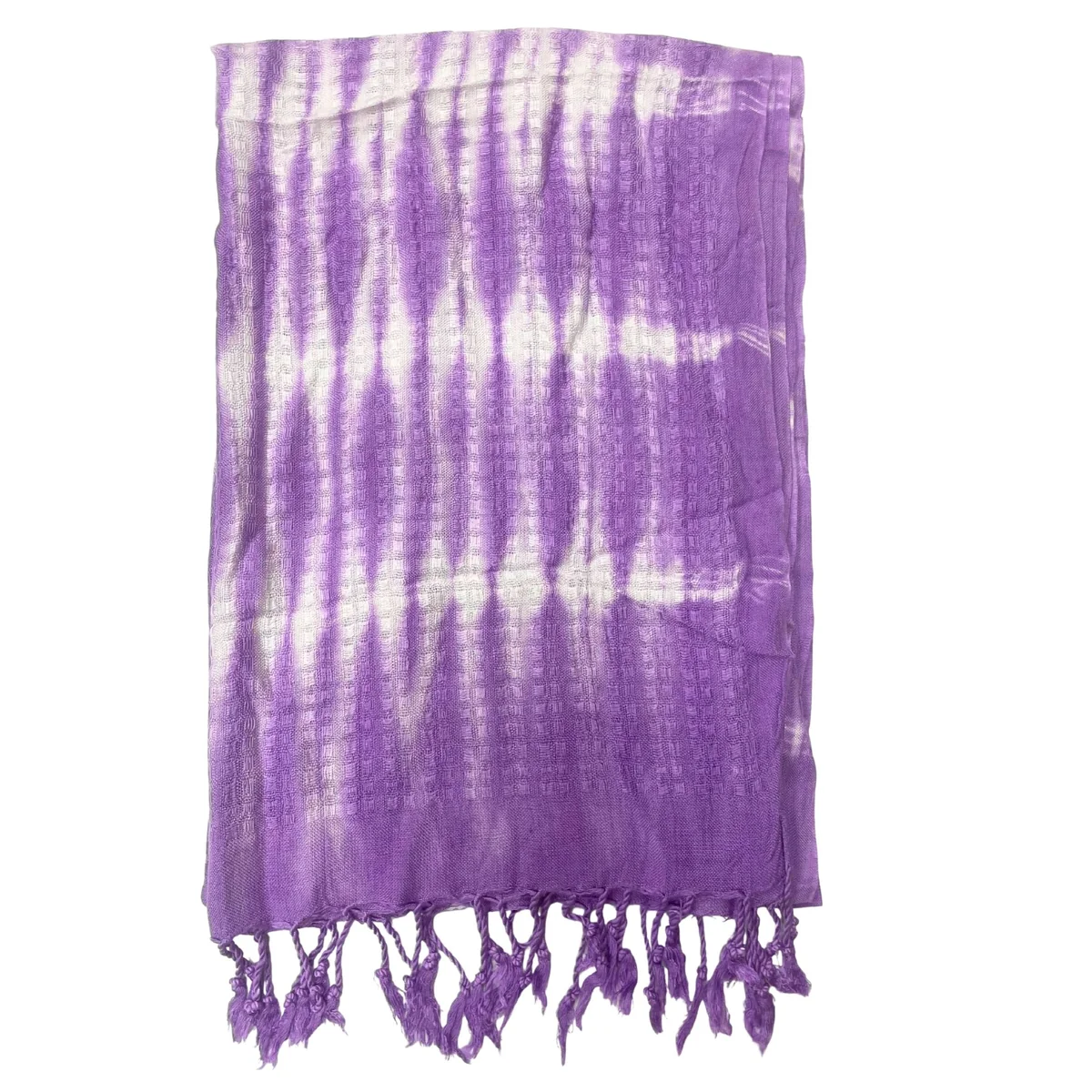 Naturalny Szalik Boho Szal Pareo Plażowe Lawendowy - 62x200 cm